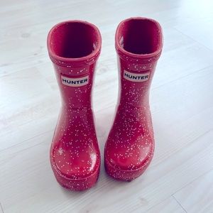 US Size 6 Toddler Girl Red Hunter Boots